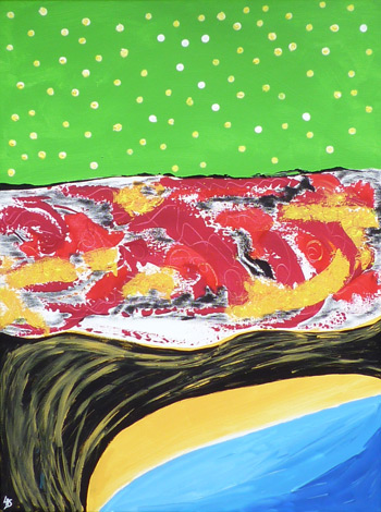 Bei Nacht| Acryl auf Leinwand | 80 x 60 cm