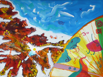 In der Tiefe - Acryl auf Leinwand | 90 x 120 cm